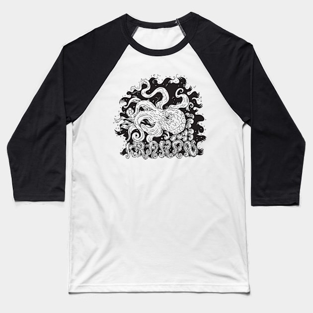 The Mighty Kraken Baseball T-Shirt by LAPublicTees